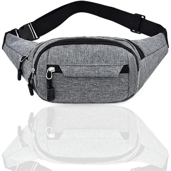 Large Fanny Pack, Crossbody Waist Bag & Hip Bum Bag with Adjustable Strap